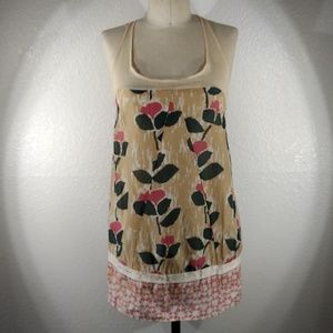 Johnny Was “Whitley” Label Euro Cotton Block Print Stockholm Tank S/M